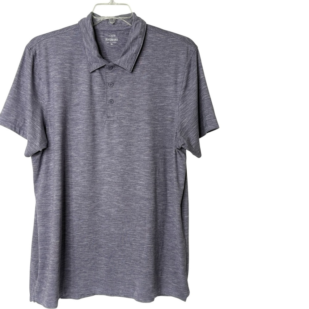 J. Crew Performance Short Sleeve Men's XL Polo Purple/White‎